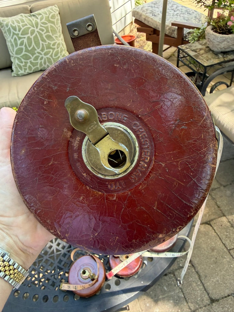 Antique 100-Foot Leather Measuring Tape Rabone Chesterman Ltd. | Made in England
