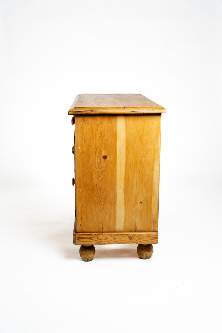 Antique English Pine Cabinet Chest