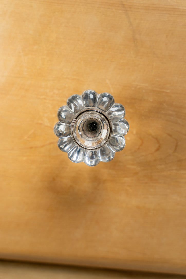 English Pine Chest of Drawers With Glass Knobs
