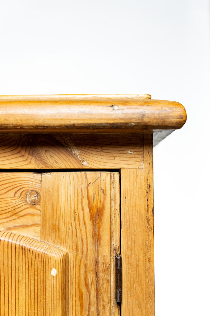 Antique English Pine Cabinet Chest