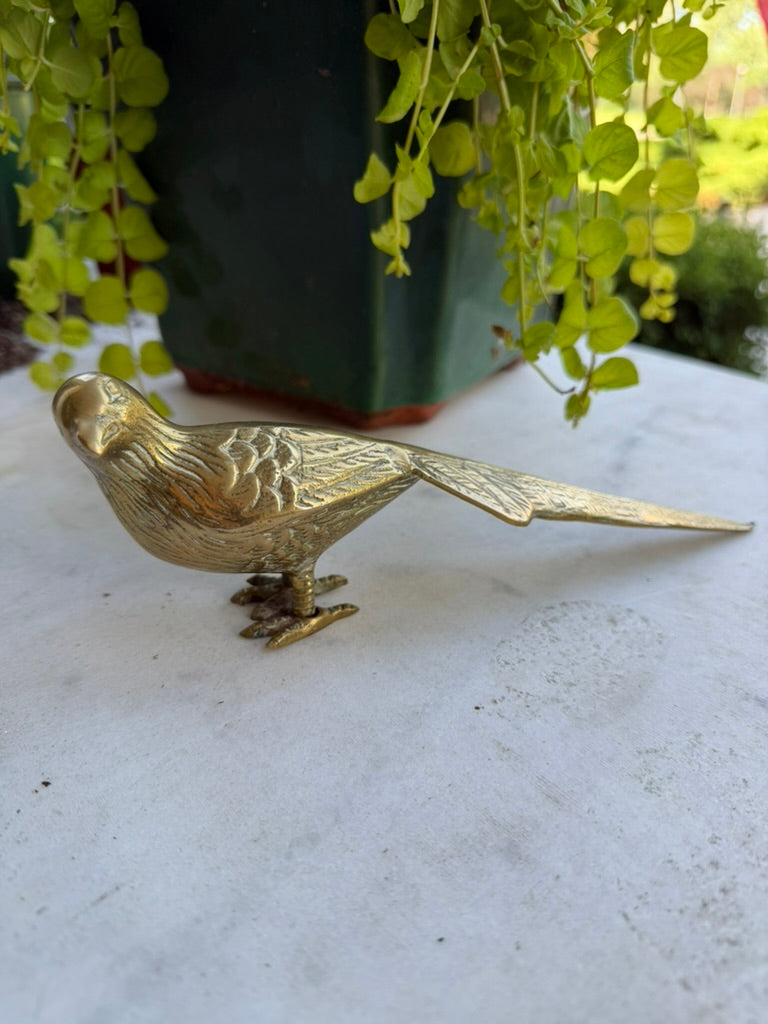 Vintage Solid Brass Pheasant