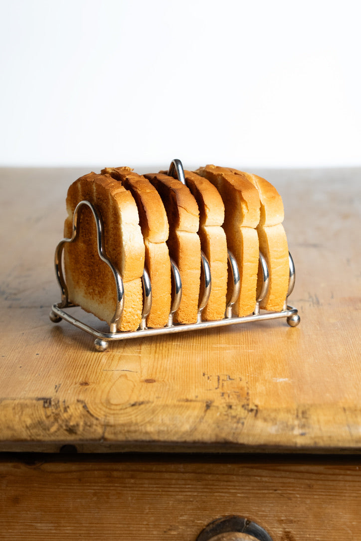 Vintage English Silver-Plated Art Deco Toast Rack