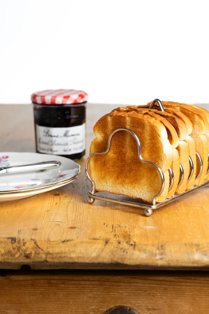 Vintage English Silver-Plated Art Deco Toast Rack