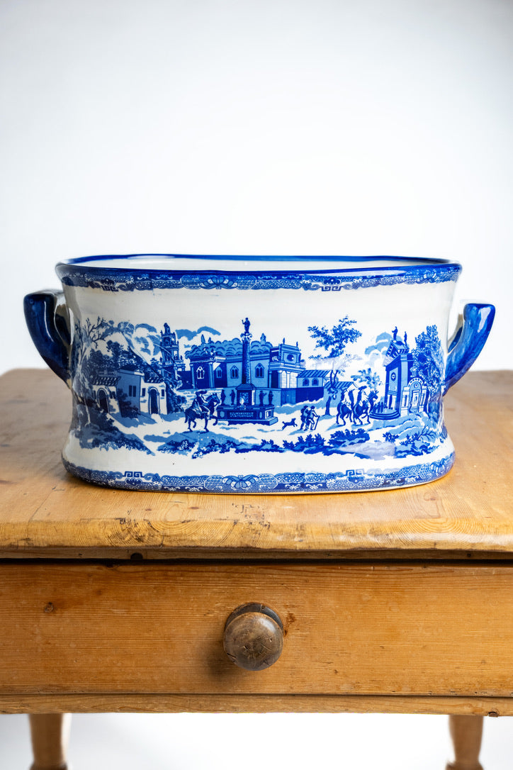 Vintage English Blue & White Ironstone Chinoiserie Transferware
