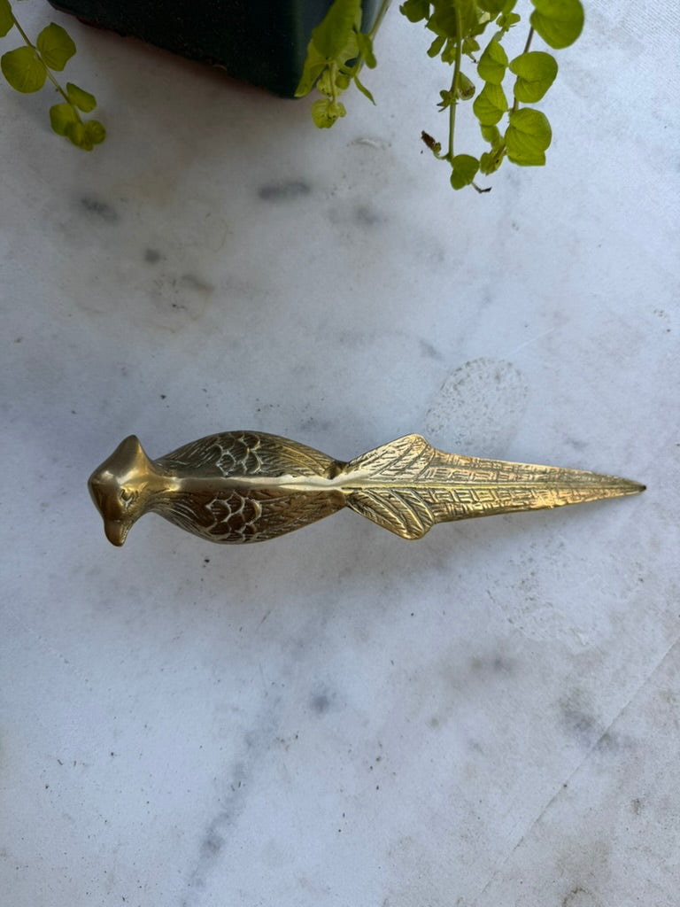 Vintage Solid Brass Pheasant