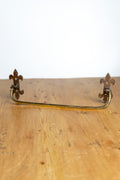 English Brass Church Stick Holder with Fleur-de-Lis