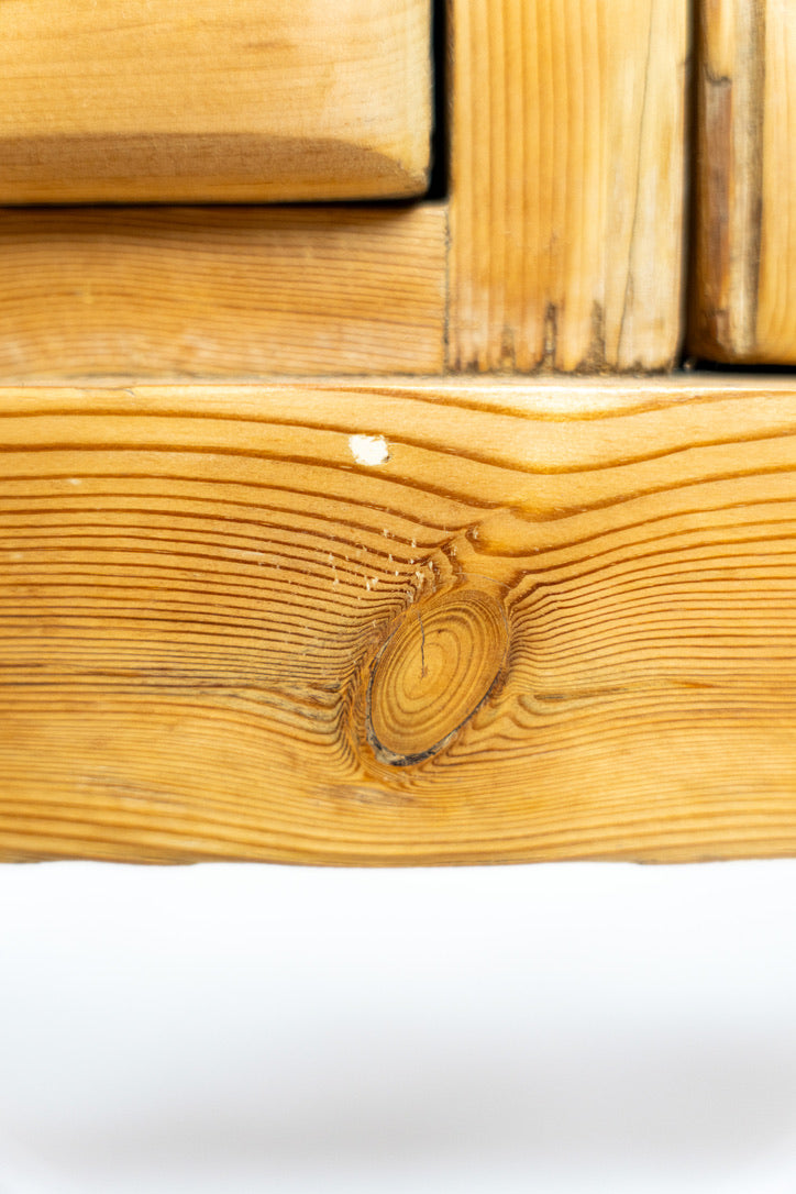Antique English Pine Cabinet Chest