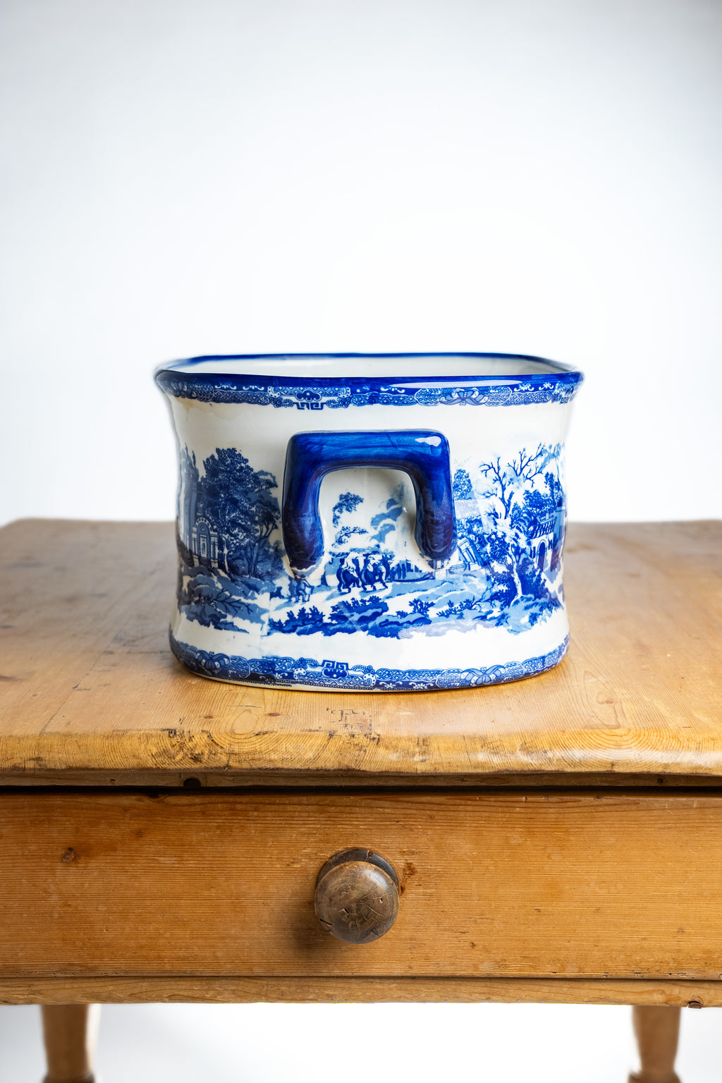 Vintage English Blue & White Ironstone Chinoiserie Transferware