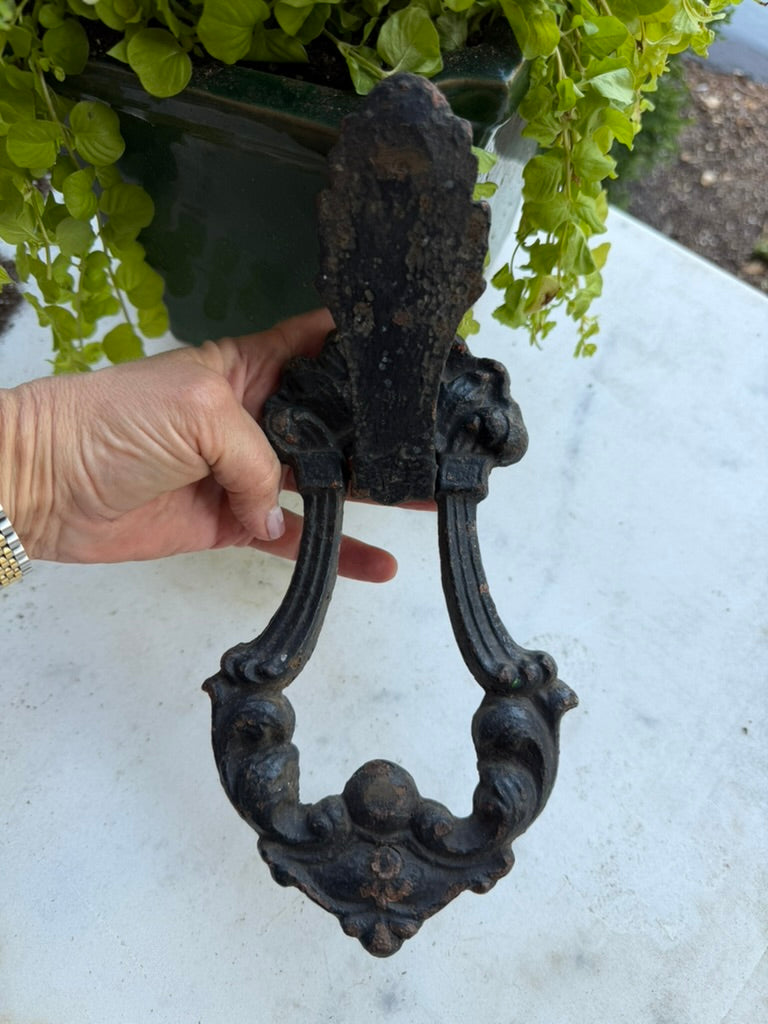 Antique English Cast Iron Door Knocker