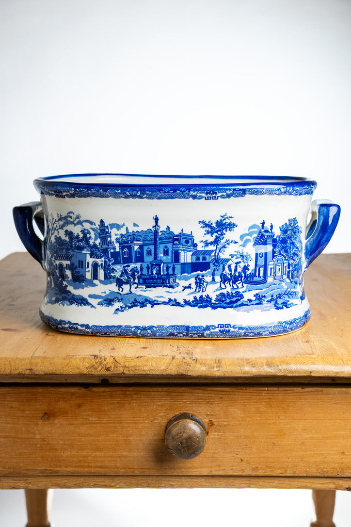 Vintage English Blue & White Ironstone Chinoiserie Transferware