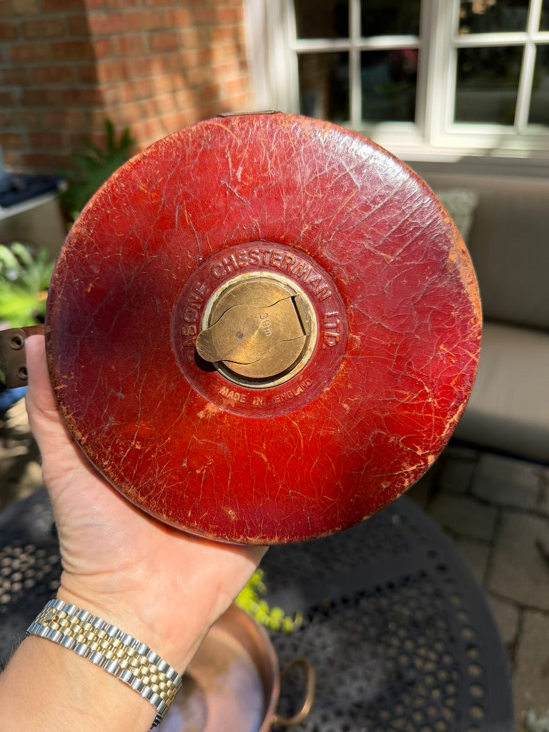 Antique 100-Foot Leather Measuring Tape Rabone Chesterman Ltd. | Made in England