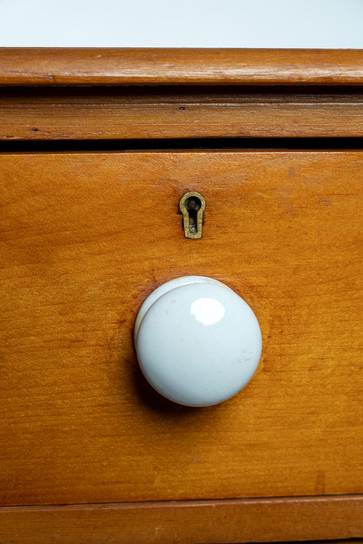 English Pine Drawers Original Ceramic Knobs