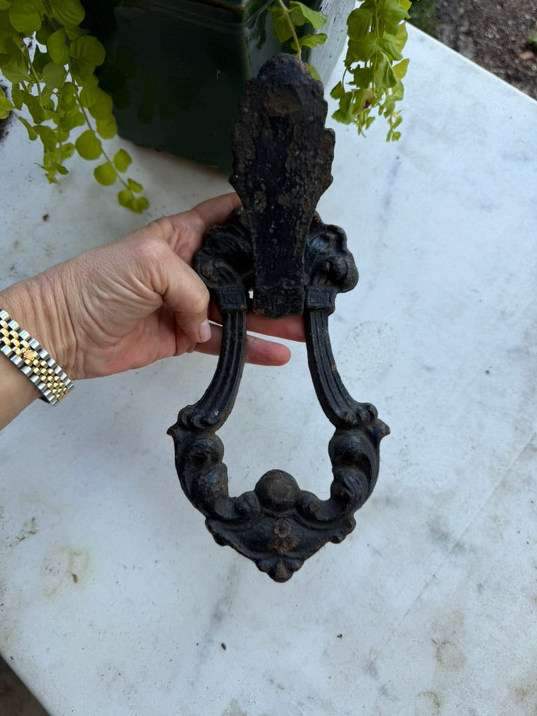 Antique English Cast Iron Door Knocker