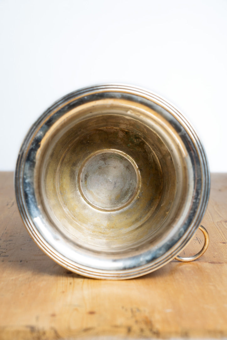 Vintage Champagne Bucket with Lion Head Ring Handles