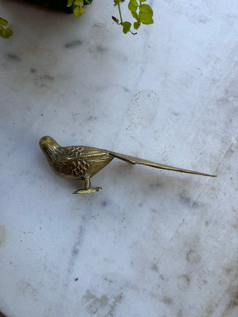 Vintage Solid Brass Pheasant