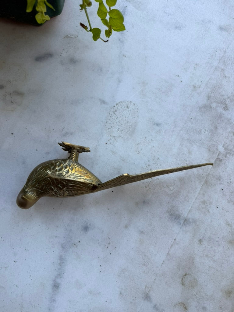 Vintage Solid Brass Pheasant