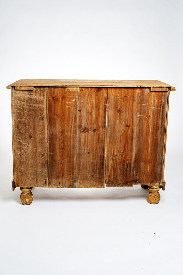 Antique English Pine Cabinet Chest