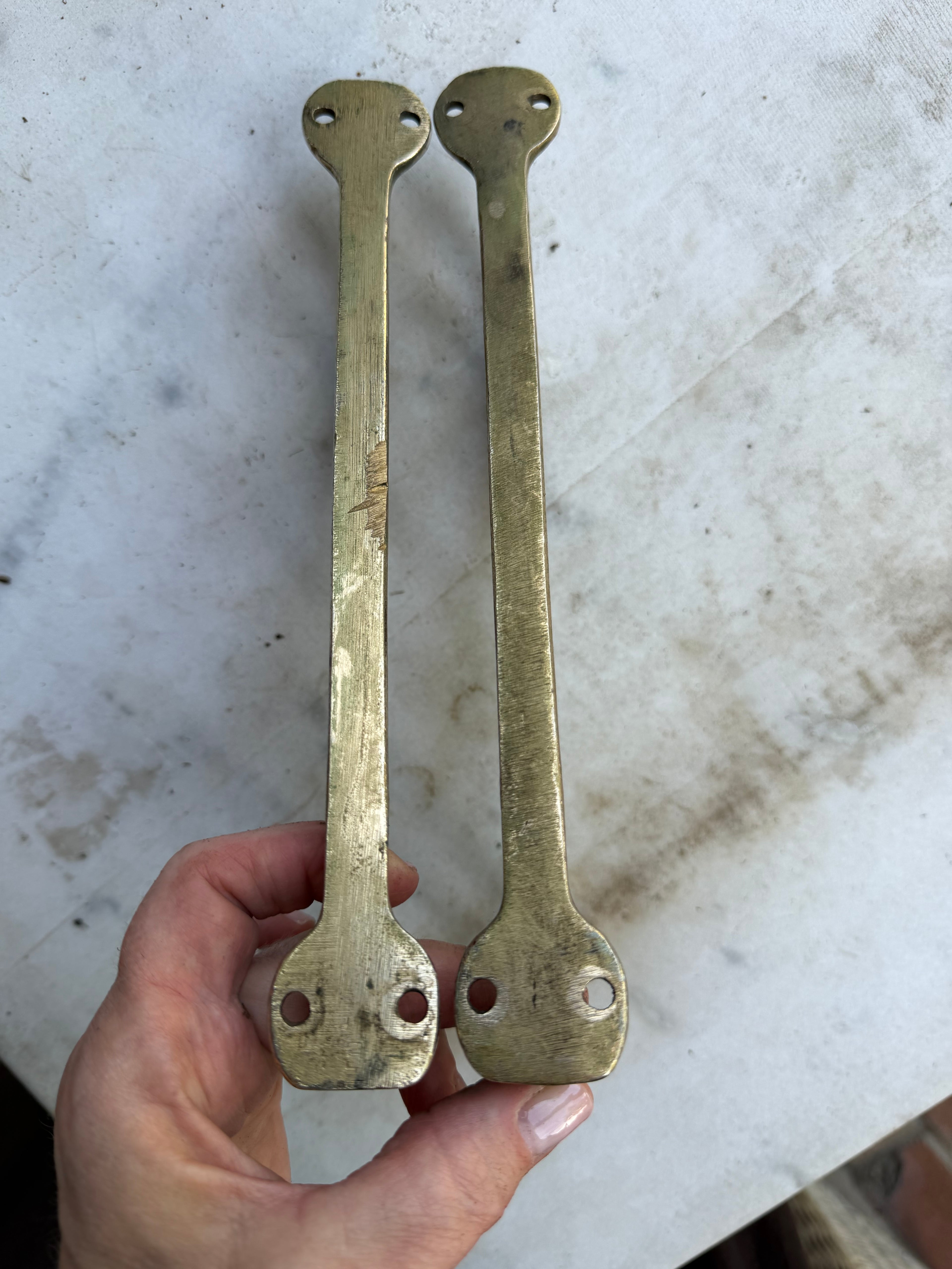 Vintage Brass Shelf Brackets