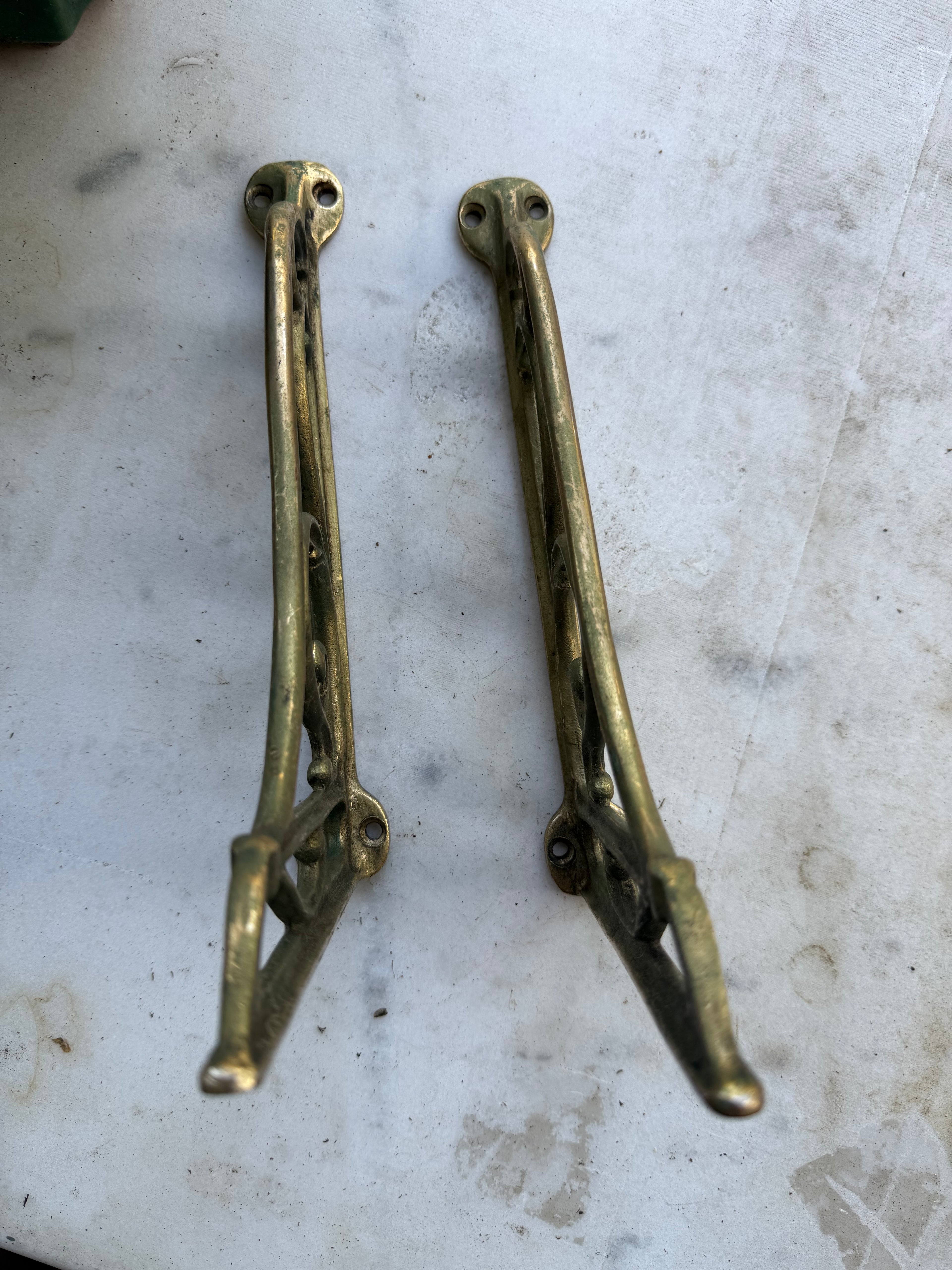 Vintage Brass Shelf Brackets