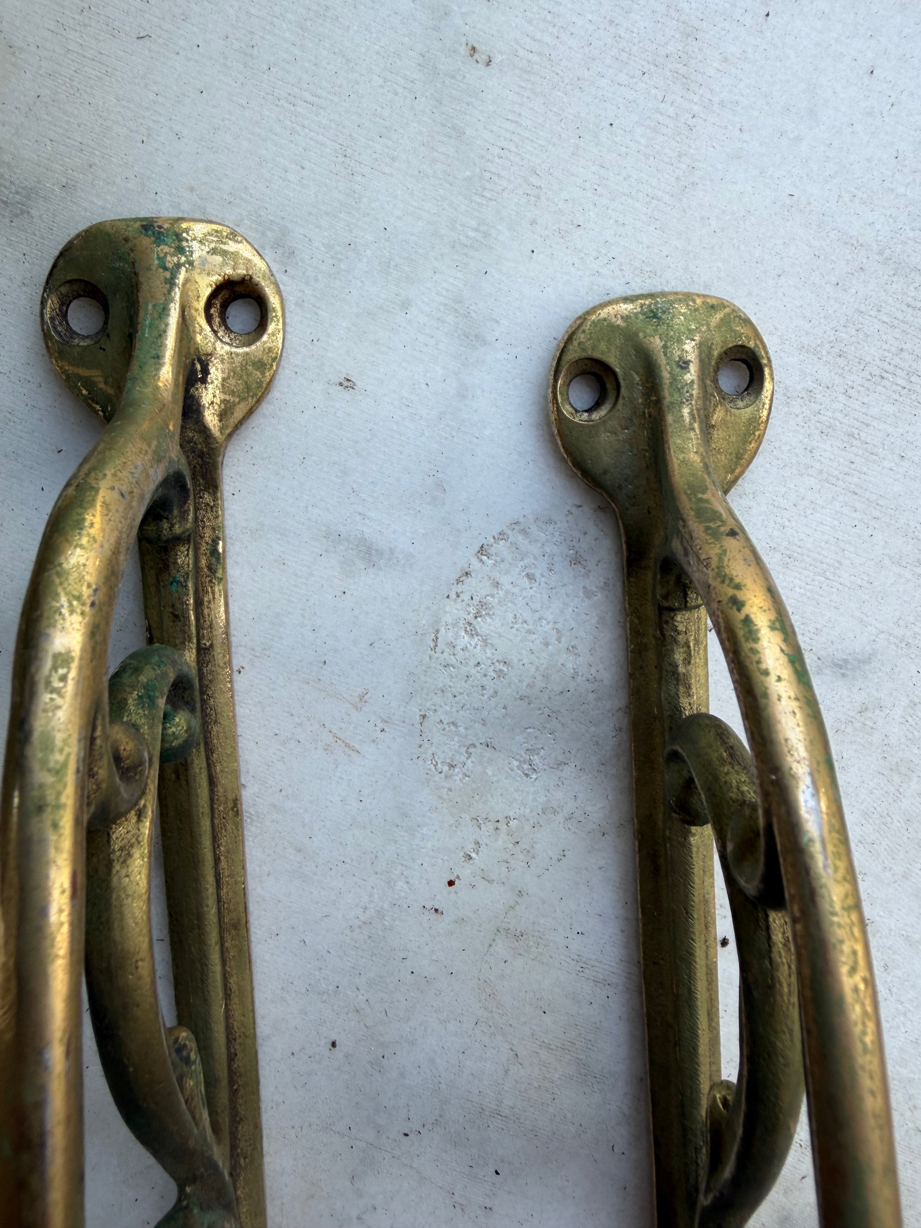 Vintage Brass Shelf Brackets