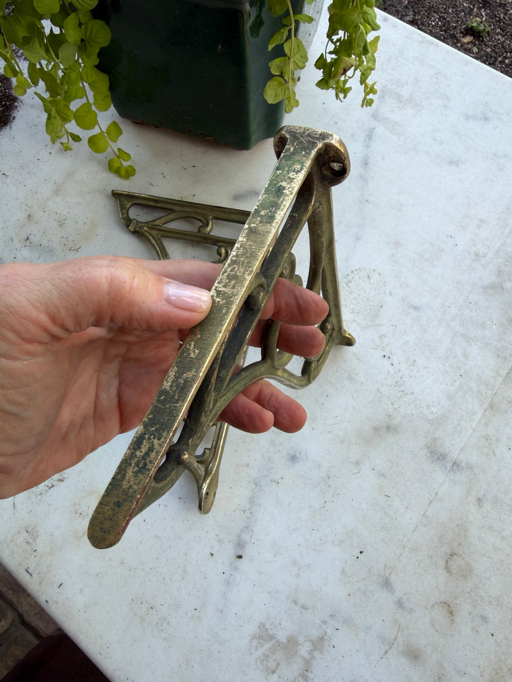Vintage Brass Shelf Brackets